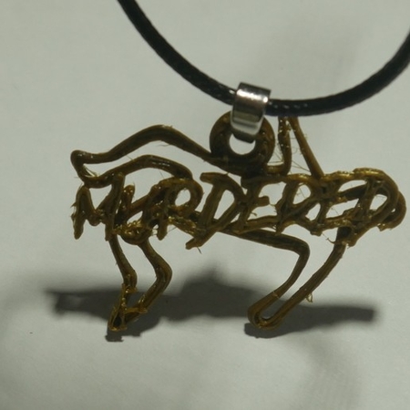 murder chock line necklace pendant