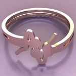 Modelo 3d de Airy-anillo de hombre & mujer amor beso para impresoras 3d