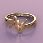 Modelo 3d de Airy-anillo de hombre & mujer amor beso para impresoras 3d