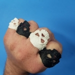 Modelo 3d de Anillo del cráneo del zombi para impresoras 3d