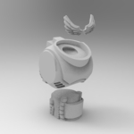 Modelo 3d de Primaris torso en blanco para impresoras 3d