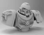 Modelo 3d de Primaris templarios negros conjunto para impresoras 3d