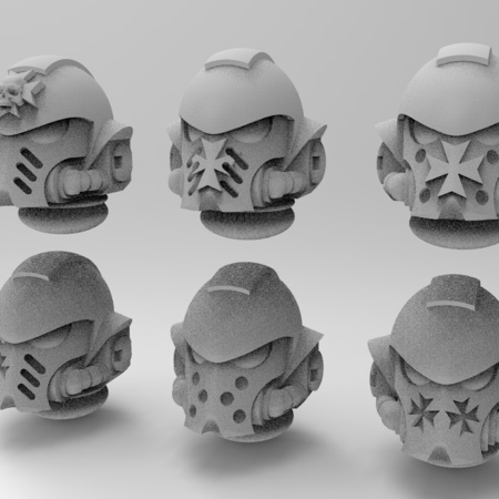 Modelo 3d de Templarios negros primaris casco para impresoras 3d