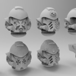 Modelo 3d de Templarios negros primaris casco para impresoras 3d