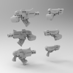  Pistols set 1  3d model for 3d printers