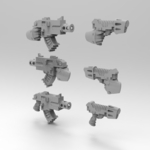 Modelo 3d de Pistolas set 1 para impresoras 3d