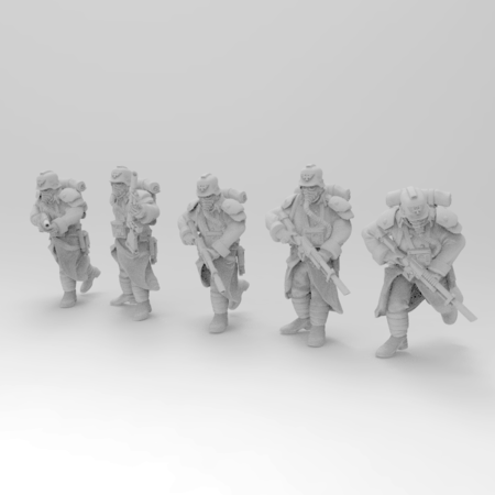 28MM TRENCH FIGHTERS POSES 1-5