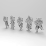 Modelo 3d de 28 mm zanja combatientes plantea 1-5 para impresoras 3d