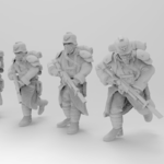  28mm trench fighters poses 1-5  3d model for 3d printers