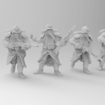  28mm trench fighters poses 1-5  3d model for 3d printers