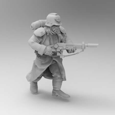  28mm trench fighter  3d model for 3d printers