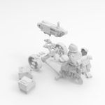  28mm trench fighter heavy bolter team  3d model for 3d printers