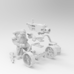  28mm trench fighter heavy bolter team  3d model for 3d printers