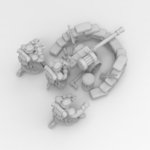  28mm trench fighters autocannon team  3d model for 3d printers