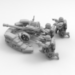  28mm trench fighters autocannon team  3d model for 3d printers