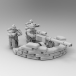 Modelo 3d de 28 mm zanja combatientes lascannon para impresoras 3d