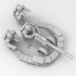 Modelo 3d de 28 mm zanja combatientes lascannon para impresoras 3d