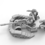 Modelo 3d de 28 mm zanja combatientes lascannon para impresoras 3d