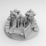  28mm trench fighters mortar heavy weapon team  3d model for 3d printers