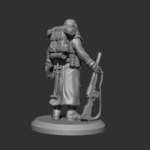  28mm trench fighter casual pose 1 v2  3d model for 3d printers