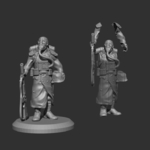  28mm trench fighter casual pose 1 v2  3d model for 3d printers