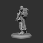  28mm trench fighter casual pose 1 v2  3d model for 3d printers