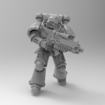 Modelo 3d de Primaris marina poseable para impresoras 3d