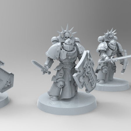  Primaris bladeguards decorated  3d model for 3d printers