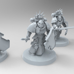 Modelo 3d de Primaris bladeguards en blanco para impresoras 3d