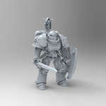 Modelo 3d de Poseable negro de los templarios primaris para impresoras 3d