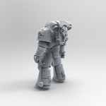  Poseable black templar primaris  3d model for 3d printers