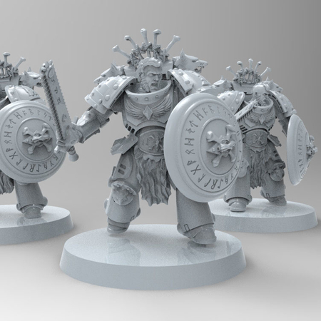  Space wolves bladeguards  3d model for 3d printers