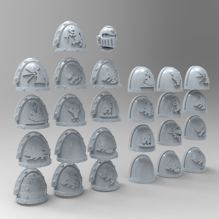 SPACE WOLVES SHOULDER PADS