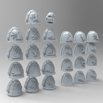  Space wolves shoulder pads  3d model for 3d printers