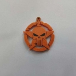  Punisher star keychain  3d model for 3d printers