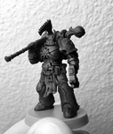  Chaos space warrior with chain axe  3d model for 3d printers