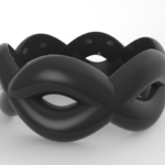  Ring - wave  3d model for 3d printers