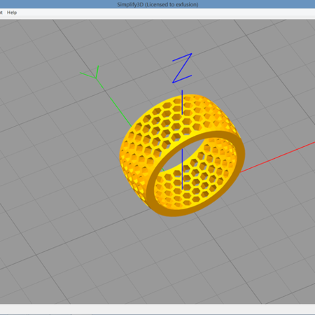  Honeycomb ring  3d model for 3d printers