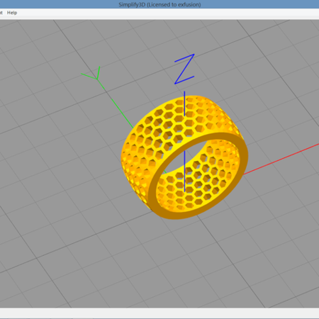 Modelo 3d de Panal anillo para impresoras 3d