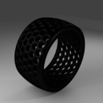  Honeycomb ring  3d model for 3d printers