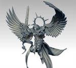  Undying saint with wings  3d model for 3d printers