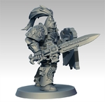 Modelo 3d de Flan de guardián con una espada y de la junta para impresoras 3d