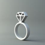 Modelo 3d de Anillo de diamante para impresoras 3d