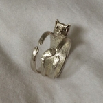 Modelo 3d de Lindo gato anillo para impresoras 3d