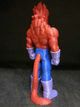 Modelo 3d de Vegeta super saiyajin 4 (fácil de impresión y facilidad de montaje) para impresoras 3d