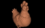 Modelo 3d de Pollo (fácil de impresión sin soporte) para impresoras 3d