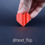 Modelo 3d de Texto de la flip, el amor para impresoras 3d