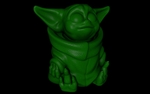 Modelo 3d de Bebé yoda (fácil de impresión sin soporte) para impresoras 3d