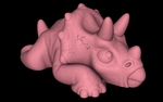 Modelo 3d de Triceratops (fácil de impresión sin soporte) para impresoras 3d