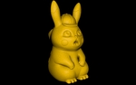  Pikachu (easy print no support)   3d model for 3d printers